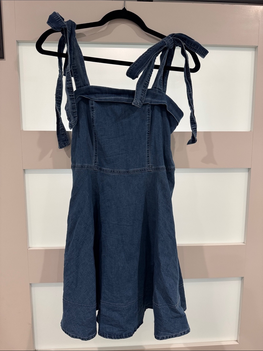 Blue Denim Tie-Strap Sundress